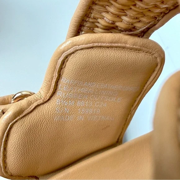 TORY BURCH | Kira Raffia Platform Sport Sandals Double T Logo Resort Summer 8.5 - Picture 13 of 13